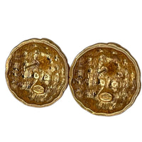 EarringsGivenchy 1990s Gold Basket Weave Pattern Pierced Classic Earrings