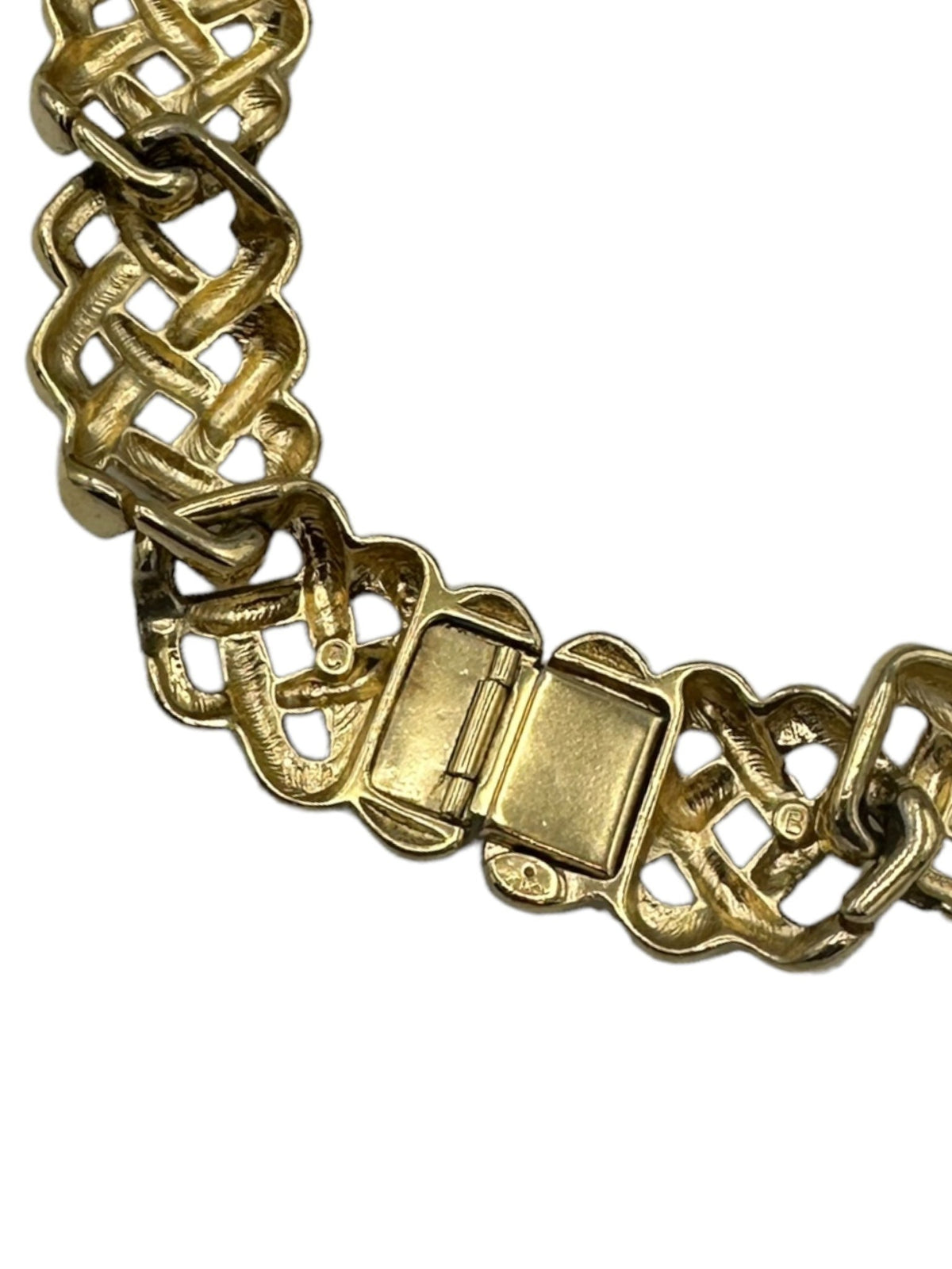 Givenchy Basketweave Link Gold Chain Vintage Necklace - 24 Wishes Vintage Jewelry