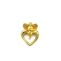 Givenchy Gold Angel Heart Vintage Brooch Pin - 24 Wishes Vintage Jewelry