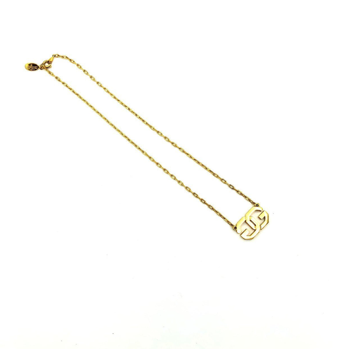 Givenchy Gold Double G Logo Vintage Pendant - 24 Wishes Vintage Jewelry