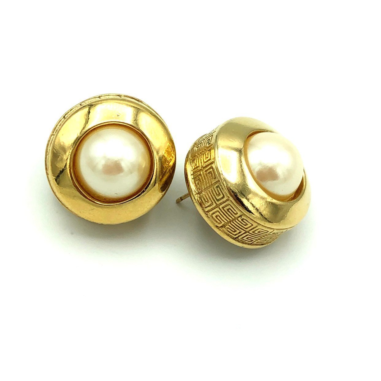 GIVENCHY fashion GOLD TONE AND FAUX PEARL Earrin