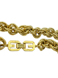 Givenchy Gold Triple Link Chain Vintage Necklace - 24 Wishes Vintage Jewelry