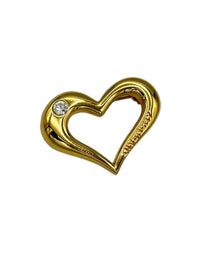 Givenchy Open Heart Brooch Rhinestone Embellishment Pin - 24 Wishes Vintage Jewelry