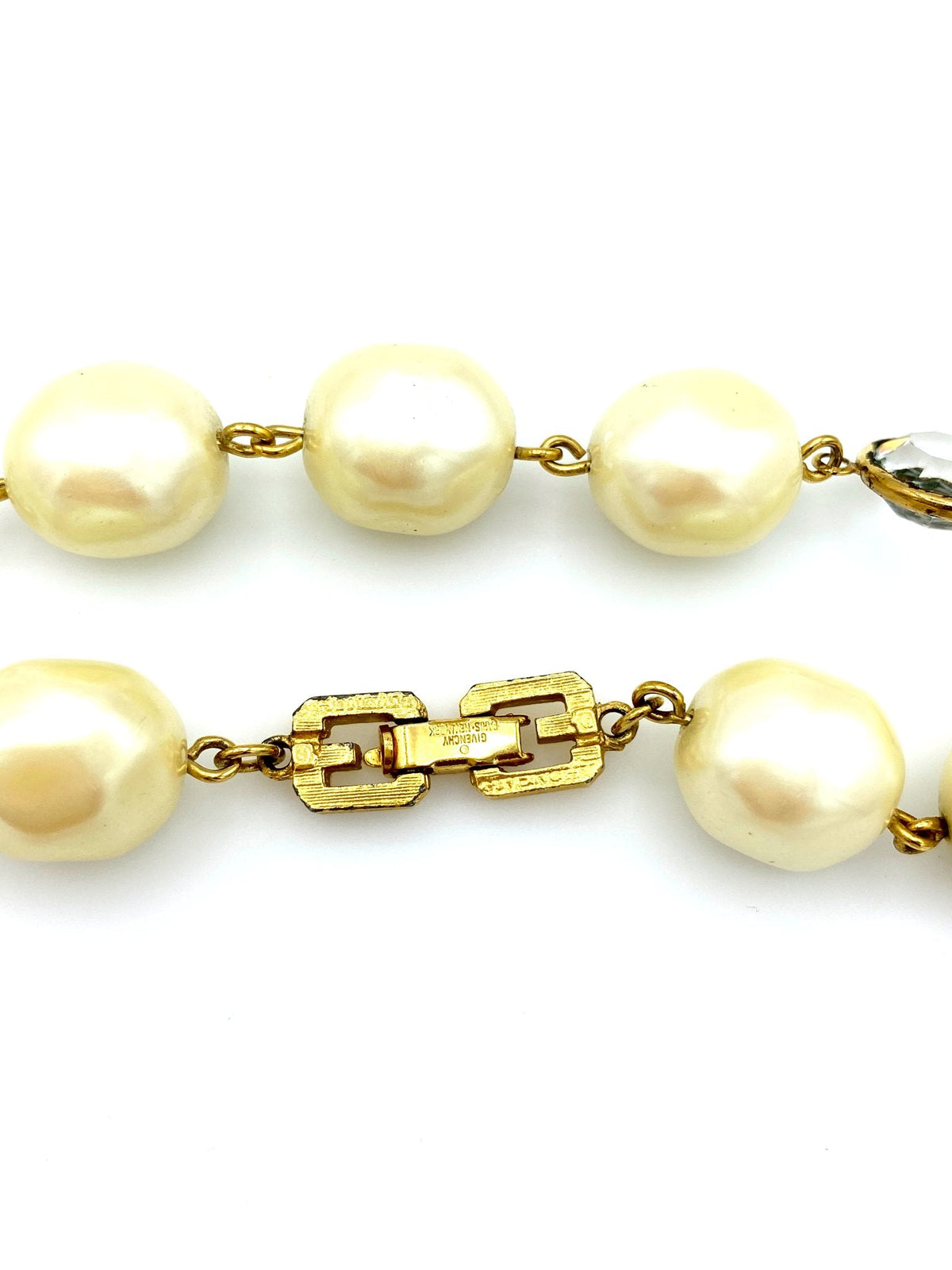 Givenchy Pearl & Crystal Vintage Necklace - 24 Wishes Vintage Jewelry