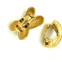 Givenchy Puffy 'X' Vintage Clip - On Earrings - 24 Wishes Vintage Jewelry