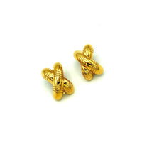 Givenchy Puffy 'X' Vintage Clip - On Earrings - 24 Wishes Vintage Jewelry