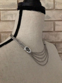 Givenchy Silver Multi - Chain Vintage Necklace - 24 Wishes Vintage Jewelry