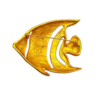 Brooches & PinsGivenchy Vintage Angel Fish Pin Brooch Brushed Gold Large Pin