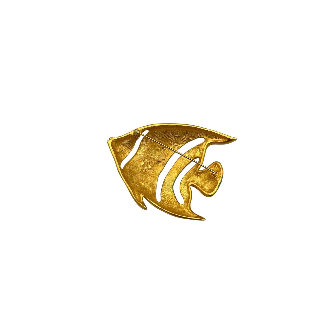 Brooches & PinsGivenchy Vintage Angel Fish Pin Brooch Brushed Gold Large Pin