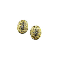 Gold Alice Caviness Filigree Marcasite Sterling Vintage Clip - On Earrings - 24 Wishes Vintage Jewelry