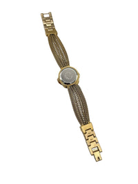 Gold Art Deco Style Clear Rhinestone Anne Klein Wristwatch - 24 Wishes Vintage Jewelry