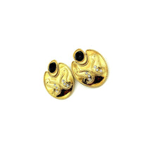 Gold Chunky Door Knocker Vintage Clip - On Earrings By Jacqueline Ferrar - 24 Wishes Vintage Jewelry