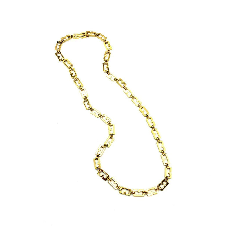 Gold Classic Givenchy Logo Long Chain Necklace - 24 Wishes Vintage Jewelry