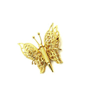 Gold Classic Monet Filigree Style Butterfly Vintage Brooch - 24 Wishes Vintage Jewelry