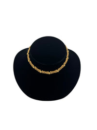 Gold Crown Trifari Vintage Filigree Style Choker Necklace - 24 Wishes Vintage Jewelry