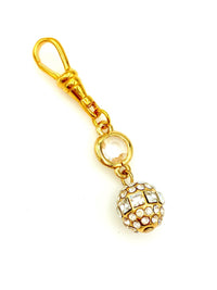 Gold Crystal & Rhinestone Victorian Revival Charm - 24 Wishes Vintage Jewelry