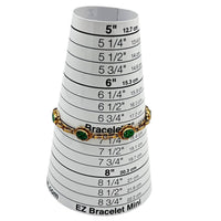 Gold - Filled Carved Faux Jade Oval Link Vintage Layering Chain Bracelet 24 Wishes Vintage Jewelry