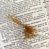 Gold Filled Filigree Floral Charm - 24 Wishes Vintage Jewelry