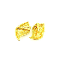 Gold Kenneth Jay Lane Conch Seashell Clip - On Earrings - 24 Wishes Vintage Jewelry