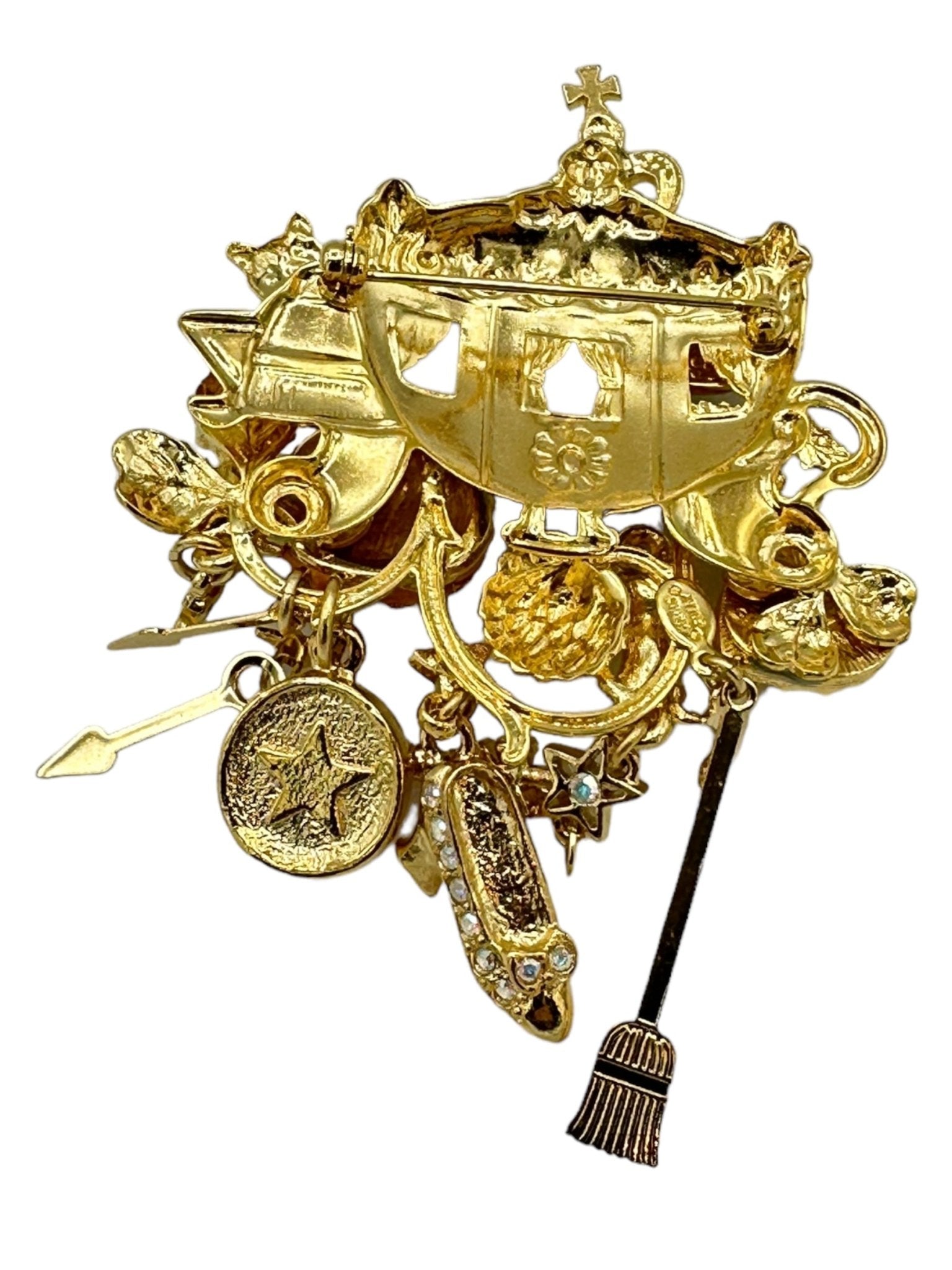 クラリス / KRALLICE Gold Kirks Folly Cinderella Carriage Crystal Rhinestone