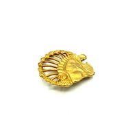 Gold Metropolitan Museum Art MMA Lion Head Brooch Pendant - 24 Wishes Vintage Jewelry