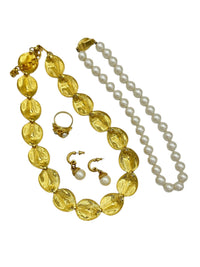 Gold Peacock Chain & Pearl Vintage Jewelry Curated Collection - 24 Wishes Vintage Jewelry