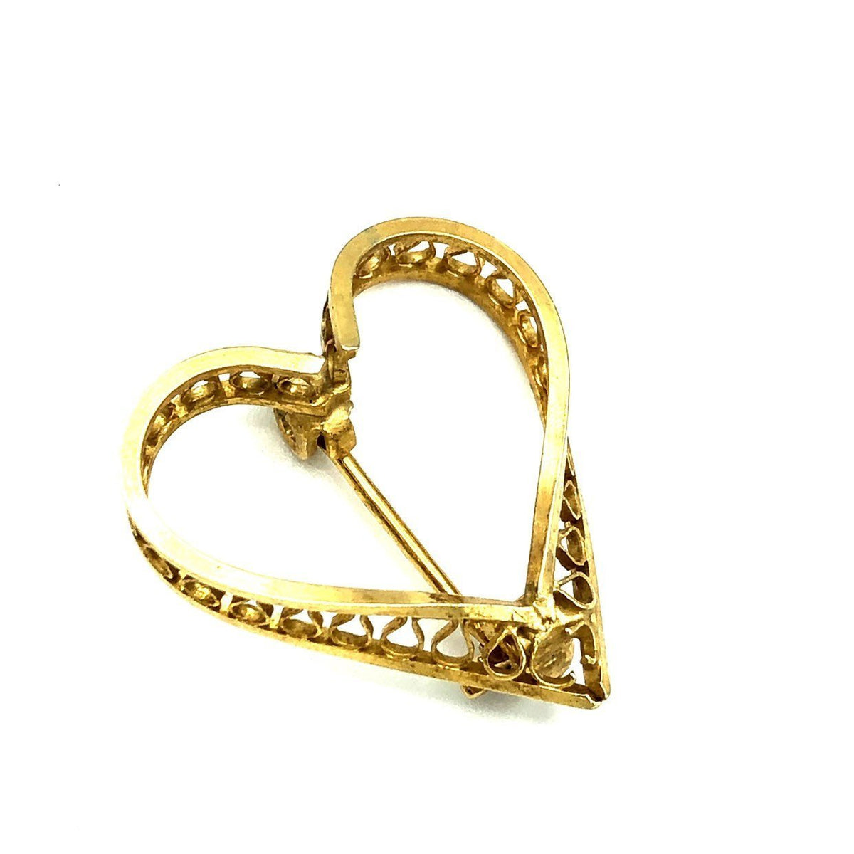 Gold Pearl Vintage Heart Brooch Scatter Pin Trio - 24 Wishes Vintage Jewelry