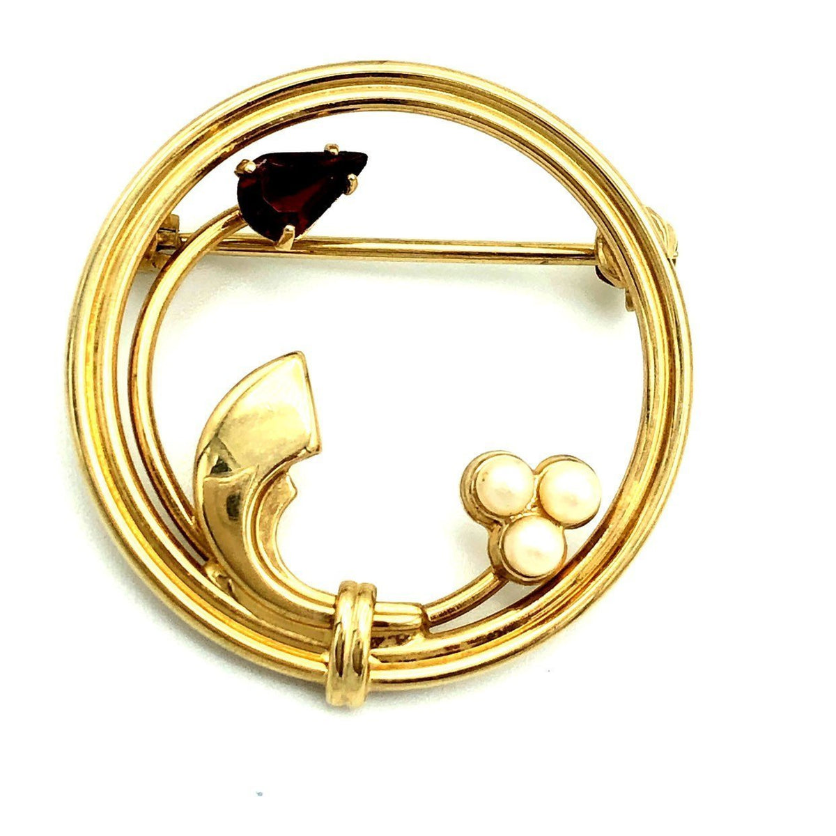 Gold Pearl Vintage Heart Brooch Scatter Pin Trio - 24 Wishes Vintage Jewelry