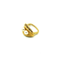 Gold Vendome Culture Pearl Vintage Cocktail Ring - 24 Wishes Vintage Jewelry