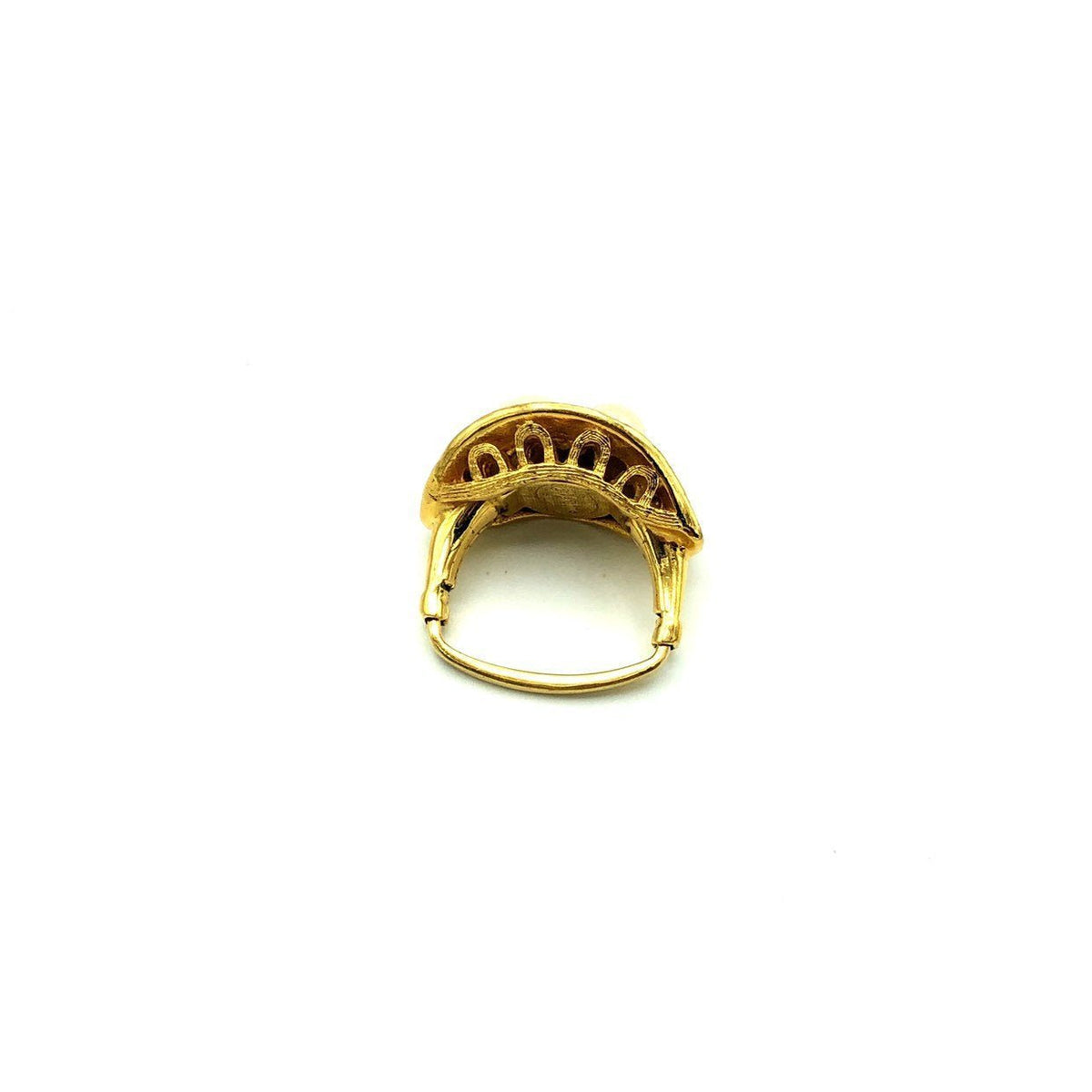 Gold Vendome Culture Pearl Vintage Cocktail Ring - 24 Wishes Vintage Jewelry