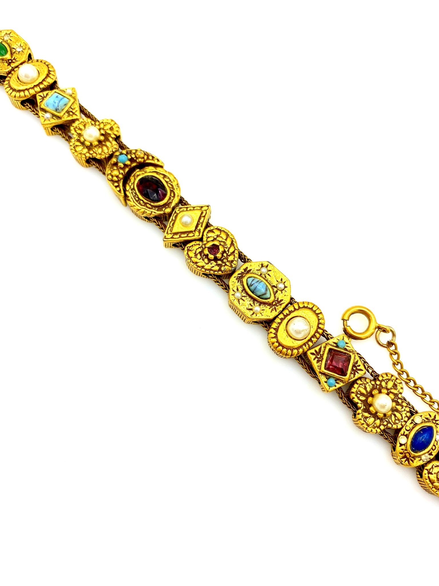 Goldette Bracelet offers Heart Floral Charm Style Links