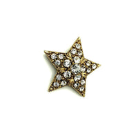 Hollycraft Clear Rhinestone Star Gold Vintage Brooch - 24 Wishes Vintage Jewelry