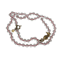 J. Crew Clear Glass Bead Necklace with Gold Seahorse Pendant Coastal Vintage Style Necklaces & Pendants 24 Wishes Vintage Jewelry