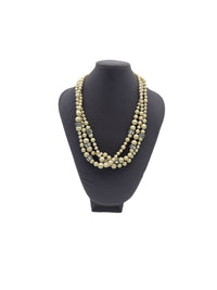 J. Crew Vintage Jewelry Layered Three Strand Pearl & Rhinestone Necklace - 24 Wishes Vintage Jewelry