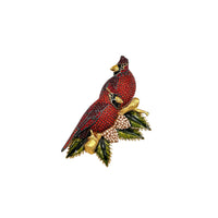 Brooches & PinsJoan Rivers Cardinal Pair Red Pave Crystal Enamel Branch Brooch Pin