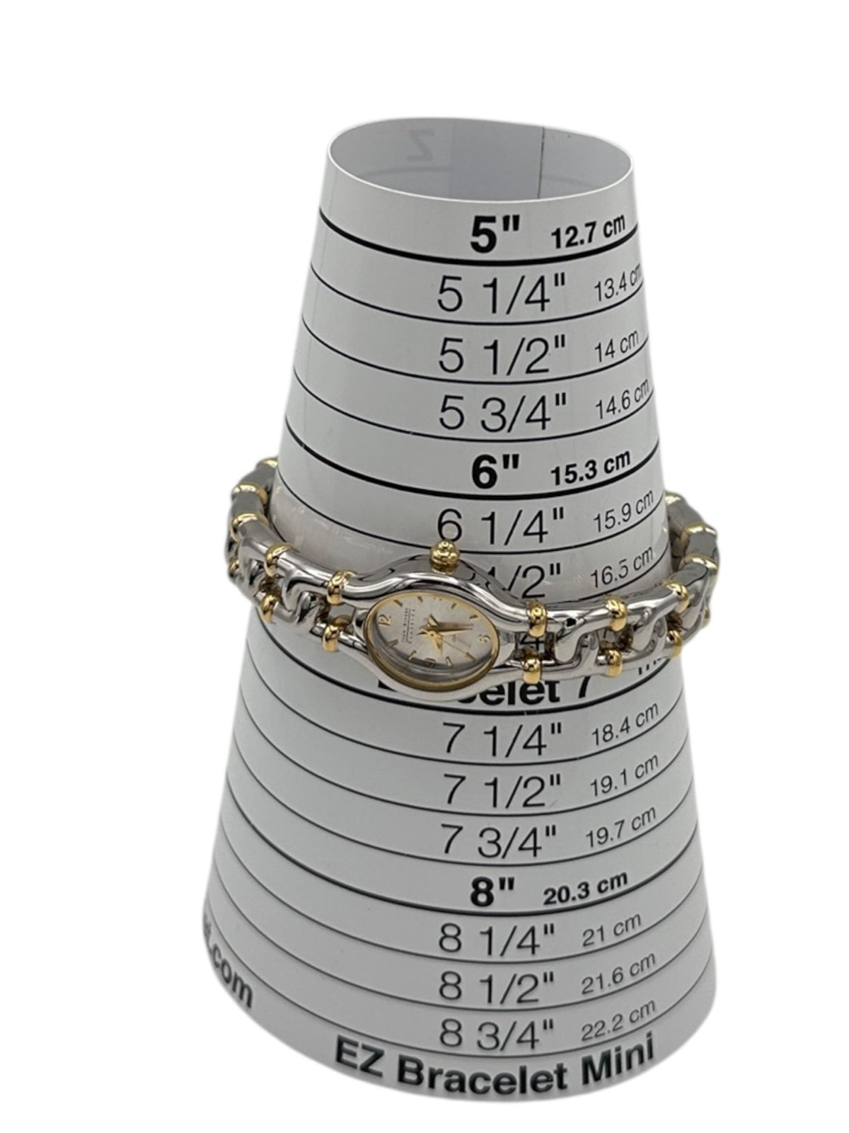 Joan Rivers Gold Chain Link Cuff Wristwatch with Matching Bracelet - 24 Wishes Vintage Jewelry