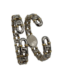 Joan Rivers Gold Chain Link Cuff Wristwatch with Matching Bracelet - 24 Wishes Vintage Jewelry