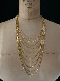 Joan Rivers Gold Layered Chains Vintage Necklace - 24 Wishes Vintage Jewelry