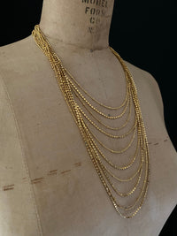 Joan Rivers Gold Layered Chains Vintage Necklace - 24 Wishes Vintage Jewelry