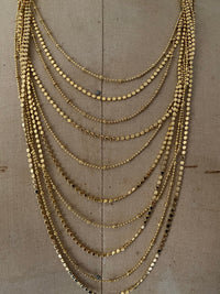 Joan Rivers Gold Layered Chains Vintage Necklace - 24 Wishes Vintage Jewelry