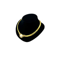 Necklaces & PendantsJoan Rivers Gold Omega Interchangeable Resin Cabochon Necklace