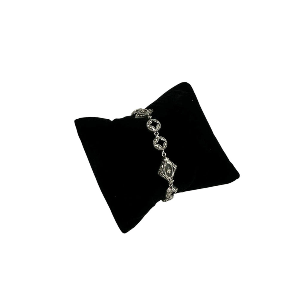 BraceletsJudith Jack Sterling Silver Marcasite Camphor Glass Bracelet