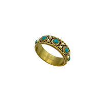 BraceletsJuicy Couture Gold Faux Turquoise Pearl Statement Bangle Bracelet
