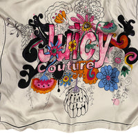 Juicy Couture Y2K Graphic Floral Silk Scarf - 24 Wishes Vintage Jewelry