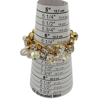 BraceletsJuliana D&E Vintage Cha Cha Bracelet Aurora Borealis Faceted Crystal Dangle Bead Five Link