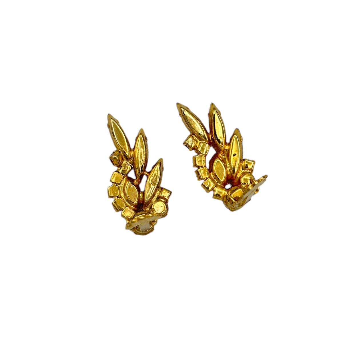 Juliana DeLizza & Elster (D&E) Pink Crawler Floral Clip - On Earrings - 24 Wishes Vintage Jewelry