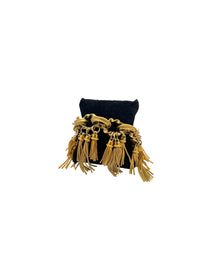 Karl Lagerfeld Vintage Satin Gold Tassel Statement Bracelet Bracelets 24 Wishes Vintage Jewelry