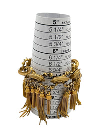 Karl Lagerfeld Vintage Satin Gold Tassel Statement Bracelet - 24 Wishes Vintage Jewelry