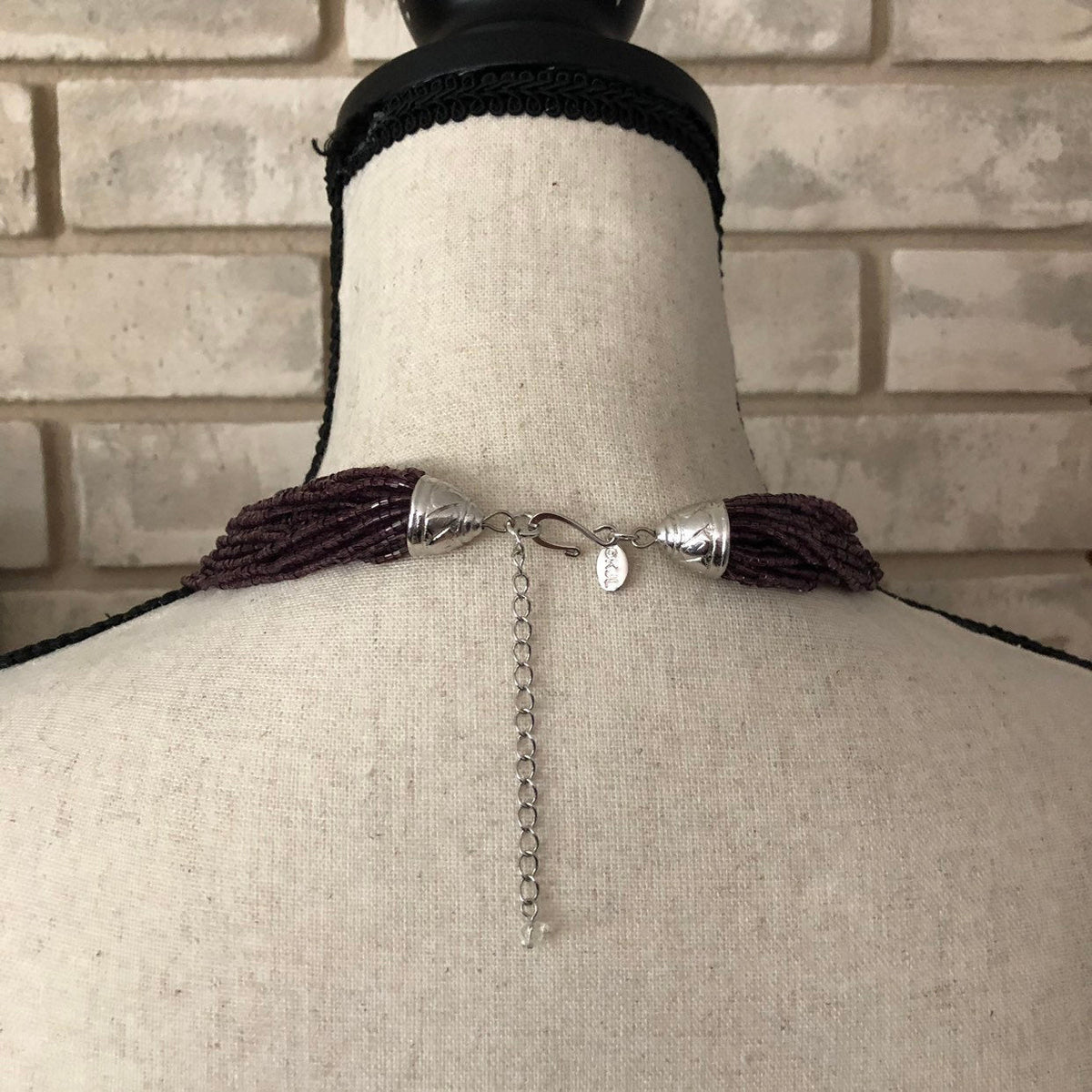 Kenneth Jay Lane Amethyst Purple Czech Glass Bead Torsade Vintage Necklace - 24 Wishes Vintage Jewelry