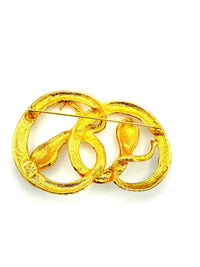 Kenneth Jay Lane Intertwined Snake Brooch - 24 Wishes Vintage Jewelry